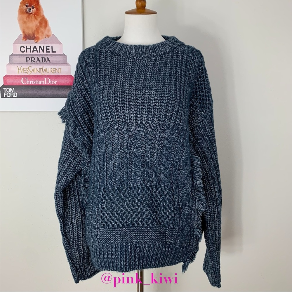 Current Air Fringe Multi-Knit Sweater